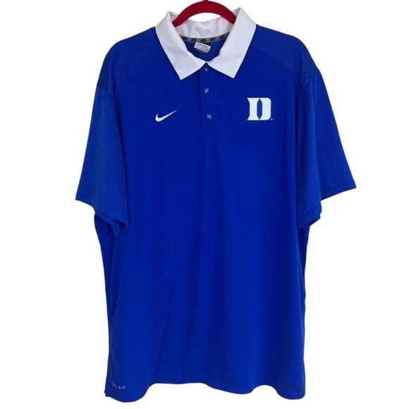 Nike Mens Dri-Fit Duke University Blue Devils Short Sleeve Polo Shirt XXL - Picture 1 of 16